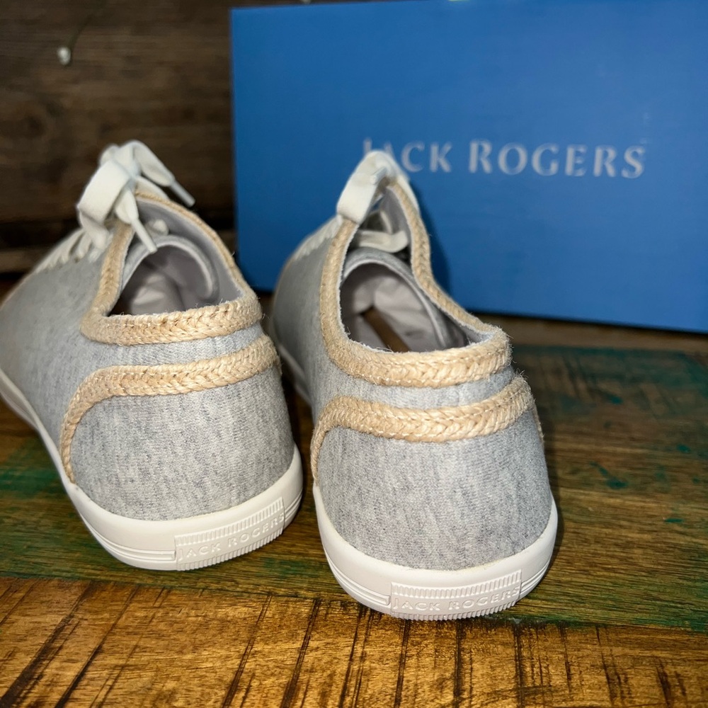 Jack Rogers Gray Jersey Lia Rope sneakers. Size 10. Brand new in box. - Picture 10 of 11